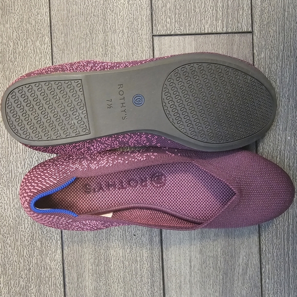 Rothy's Retired Women's Fig Python Round Toe Slip On Ballet Flats. Sz 7.5 - Picture 5 of 9